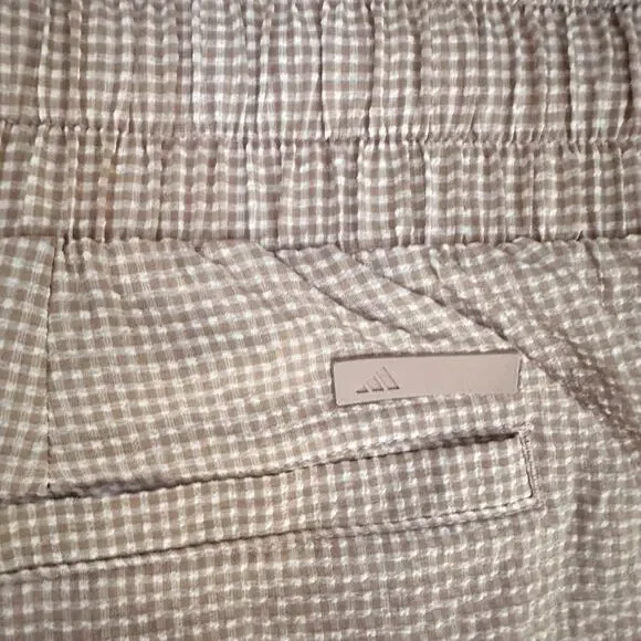 Adidas AEROREADY Skort Tan Gingham Built-In Shorts NWT Size Medium $90 Athletic - Picture 7 of 12